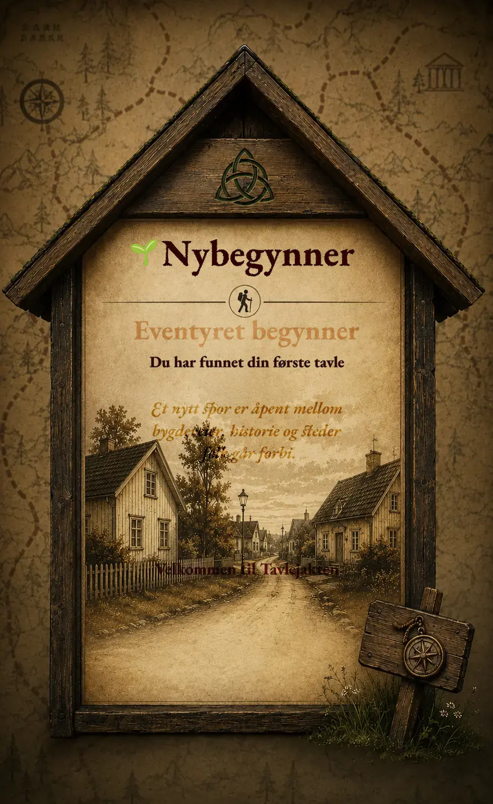 Postkortet Nybegynner — Eventyret begynner